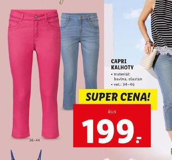 Lidl Capri kalhoty nabídka