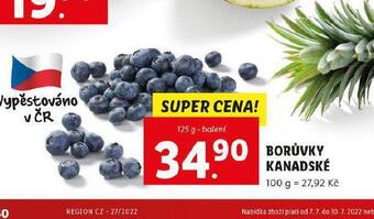 Lidl Borůvky kanadské nabídka
