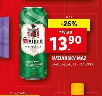 Lidl Pivo svijanský máz nabídka