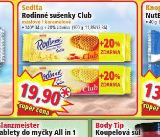Norma Sedita rodinné sušenky club nabídka