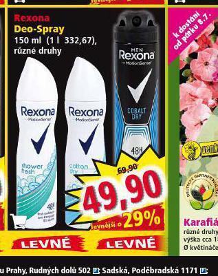 Norma Rexona deo spray nabídka