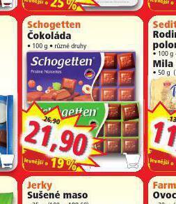 Norma Schogetten čokoláda nabídka