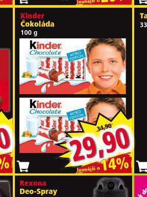 Norma Kinder čokoláda nabídka