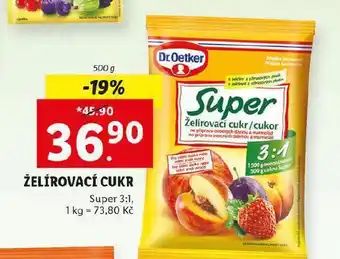 Lidl Dr. oetker želírovací cukr super 3:1 nabídka
