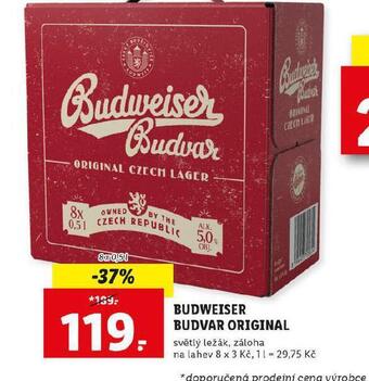 Lidl Pivo budweiser budvar original nabídka