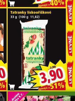 Norma Tatranky lískooříškové nabídka