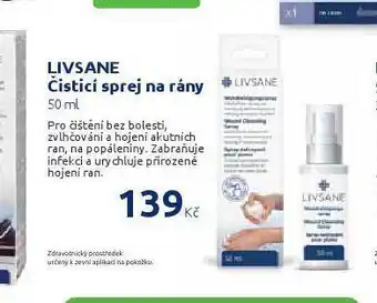 Benu Livsane čisticí sprej na rány nabídka