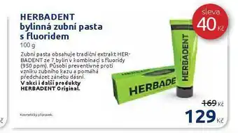 Herbadent zubní pasta