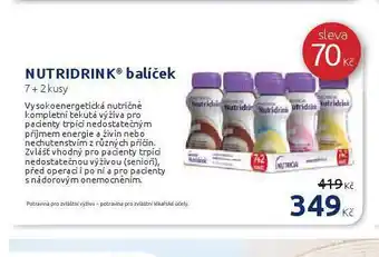 Benu Nutridrink balíček nabídka