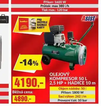 Baumax Olejový kompresor nabídka