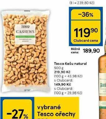 Tesco Tesco kešu natural nabídka