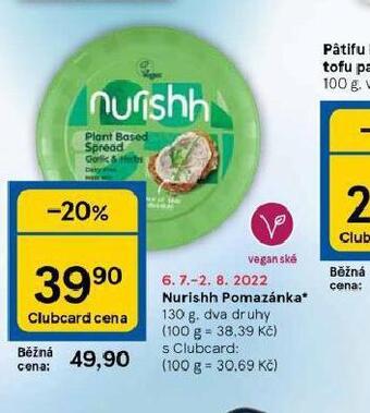 Tesco Nurishh pomazánka nabídka
