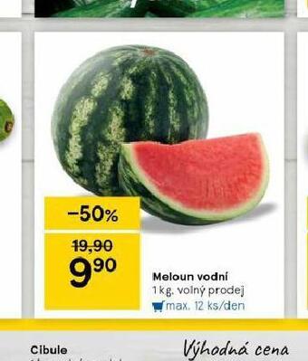 Tesco Meloun vodní nabídka