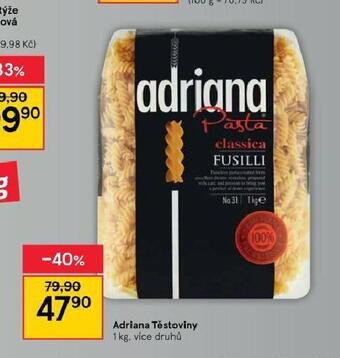 Tesco Adriana těstoviny nabídka