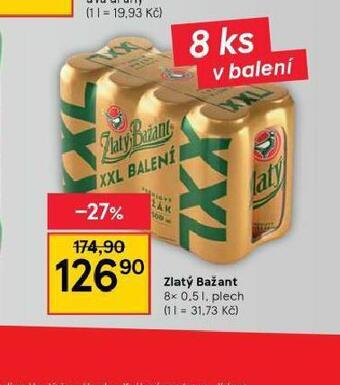 Tesco Pivo zlatý bažant nabídka