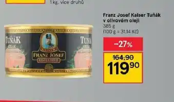 Tesco Franz josef kaiser tuňák v oleivovém oleji nabídka