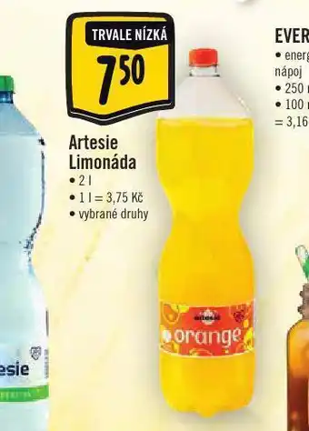 Jip Artesie limonáda nabídka