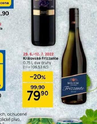 Tesco Královské frizzante nabídka