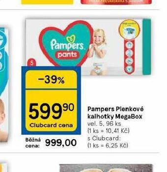 Tesco Pampers dětské plenky nabídka