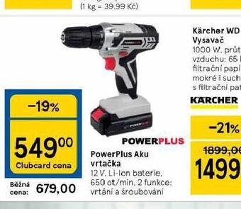 Tesco Powerplus aku vrtačka nabídka