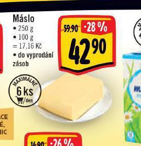 Albert Máslo 250 g nabídka