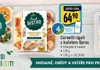Albert Cornetti rigati s kuřetem gyros nabídka