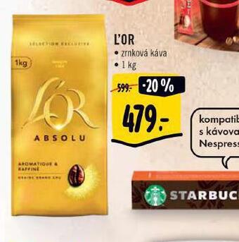 Albert L´or zrnková káva nabídka