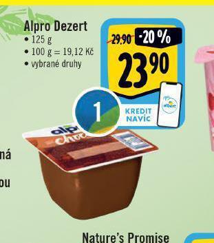 Albert Alpro dezert nabídka