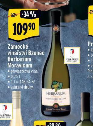 Zámecké vinařství bzenec herbarium moravicum