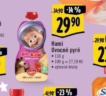 Albert Hami ovocné pyré nabídka