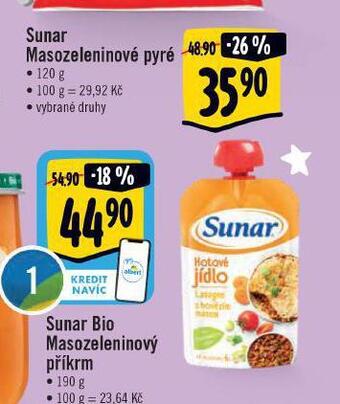 Albert Sunar masozeleninové pyré nabídka