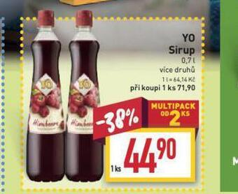 Billa Yo sirup nabídka