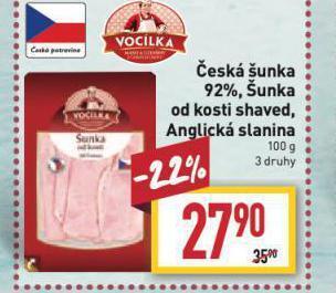 Billa Šunka od kosti shaved nabídka