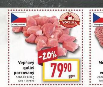 Billa Vepřový guláš porcovaný nabídka