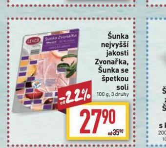 Billa Šunka nejvyšší jakosti nabídka