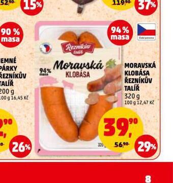 Penny Market Moravská klobása nabídka