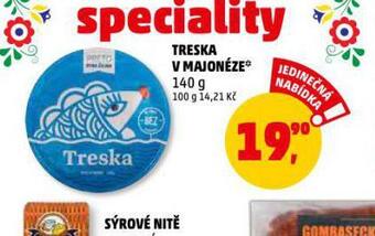 Penny Market Treska v majonéze nabídka