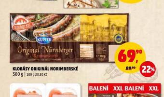 Penny Market Klobásy originál norimberské nabídka