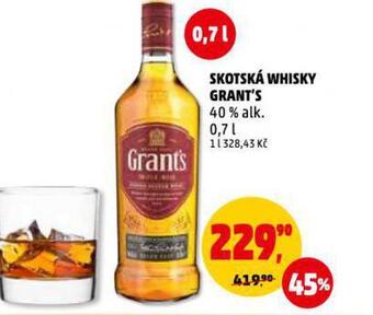 Penny Market Skotská whisky grant´s nabídka
