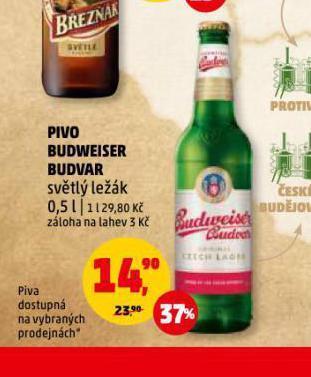 Penny Market Pivo budweiser budvar original nabídka