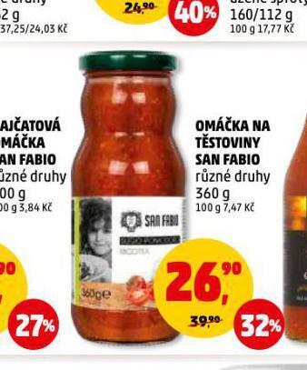 Penny Market Omáčka na těstoviny san fabio nabídka