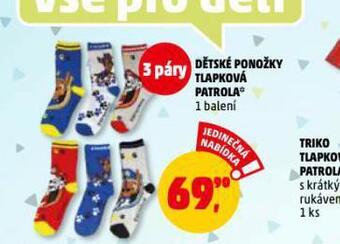Penny Market Dětské ponožky tlapková patrola nabídka