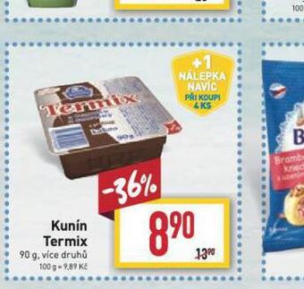 Billa Kunín termix nabídka