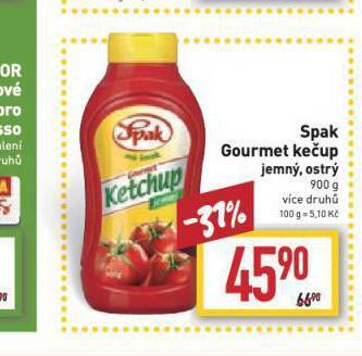 Billa Spak gourmet kečup nabídka