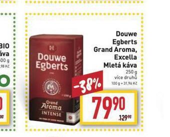 Billa Douwe egberts grand aroma, excella mletá káva nabídka