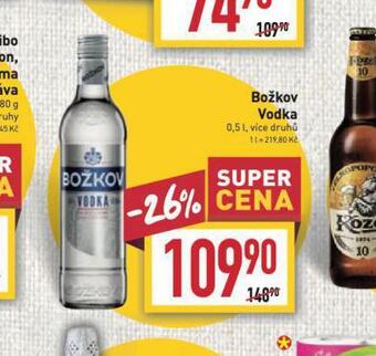 Billa Božkov vodka nabídka