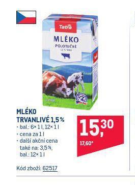 Makro Trvanlivé mléko nabídka