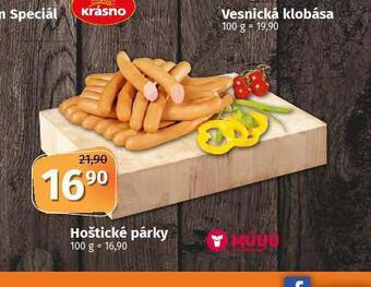 Coop Hoštické párky nabídka