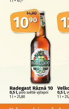 Coop Pivo radegast rázná 10 nabídka