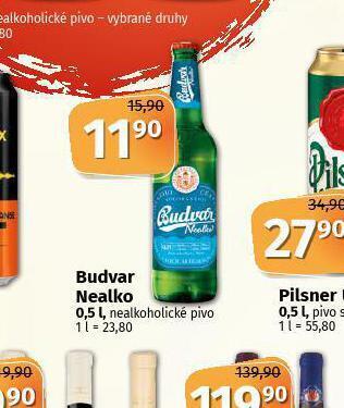 Coop Budvar nealko nabídka